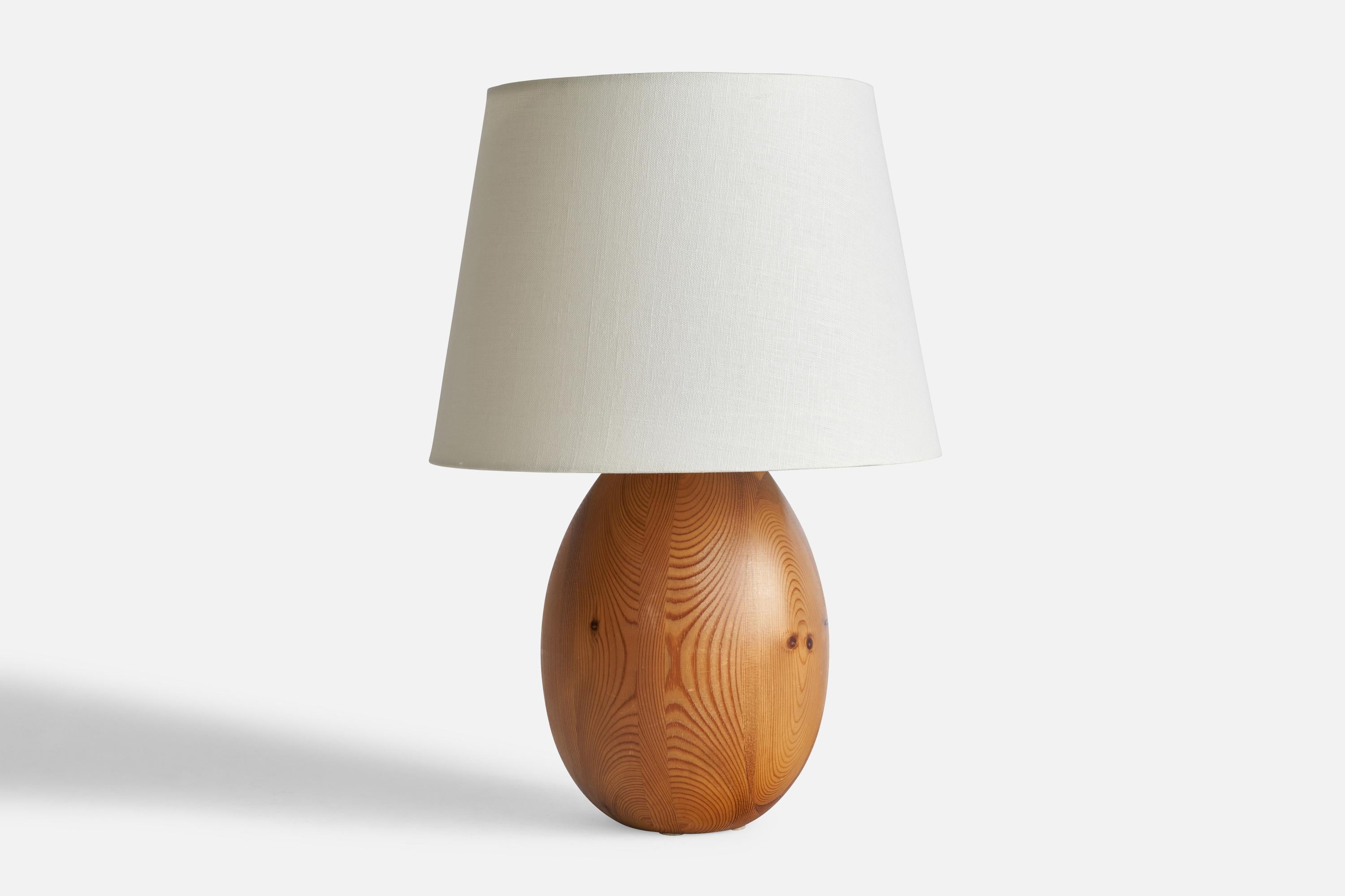 Late 20th Century Swedish Designer, Table Lamps, Pine, Sweden, 1970s For Sale