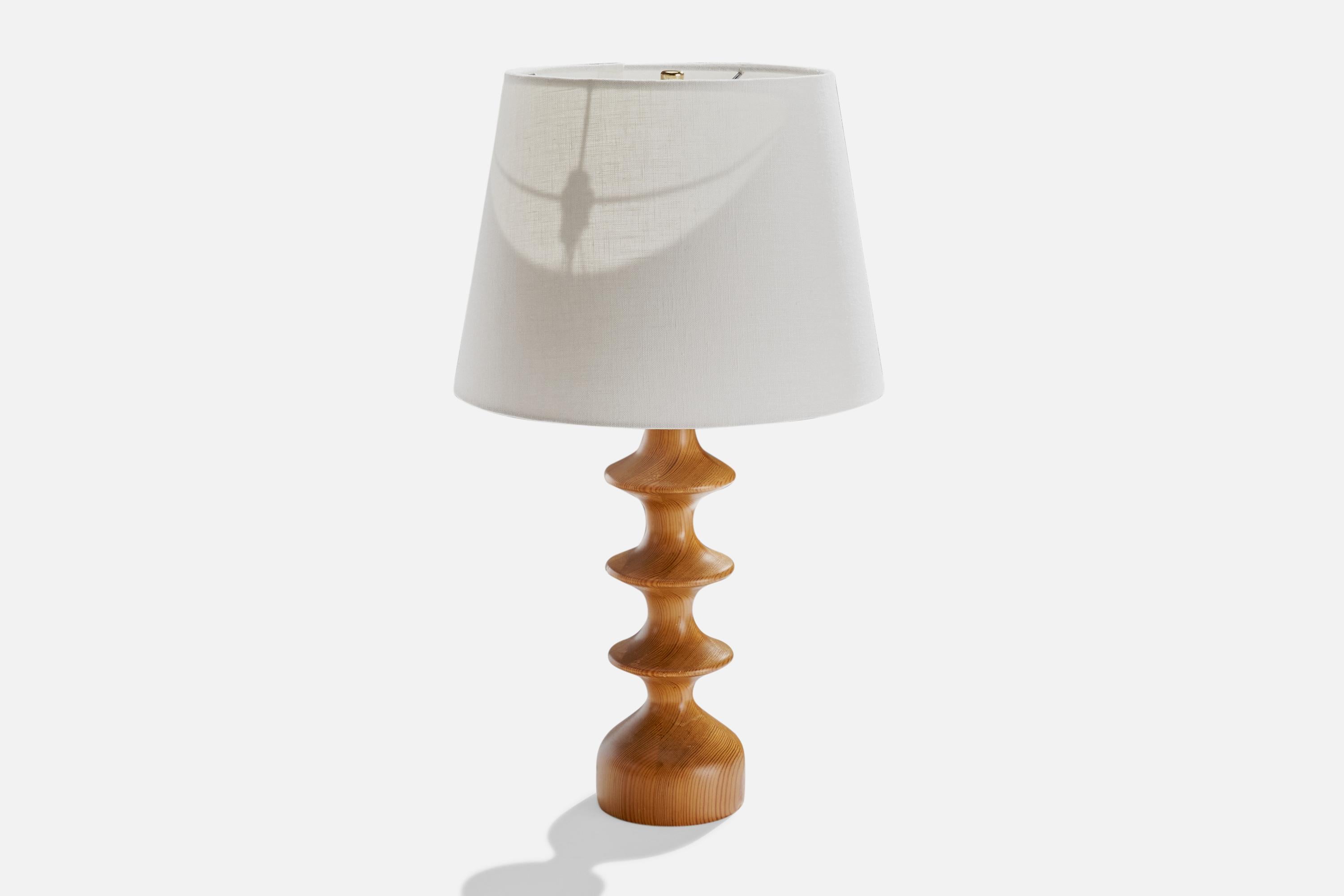 Late 20th Century Swedish Designer, Table Lamps, Pine, Sweden, 1970s
