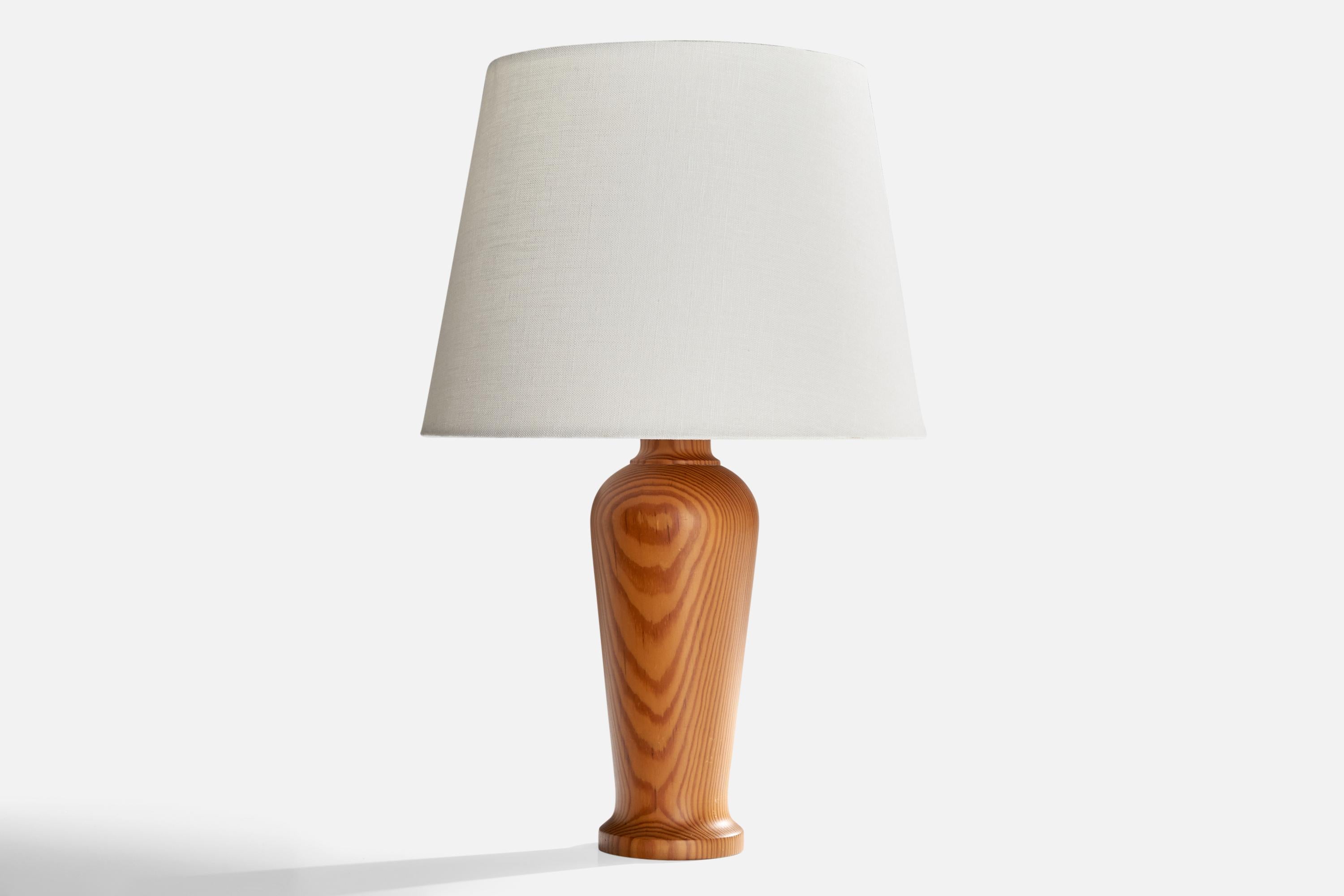 Fin du 20e siècle Créateur suédois, lampes de table, pin, Suède, années 1970 en vente