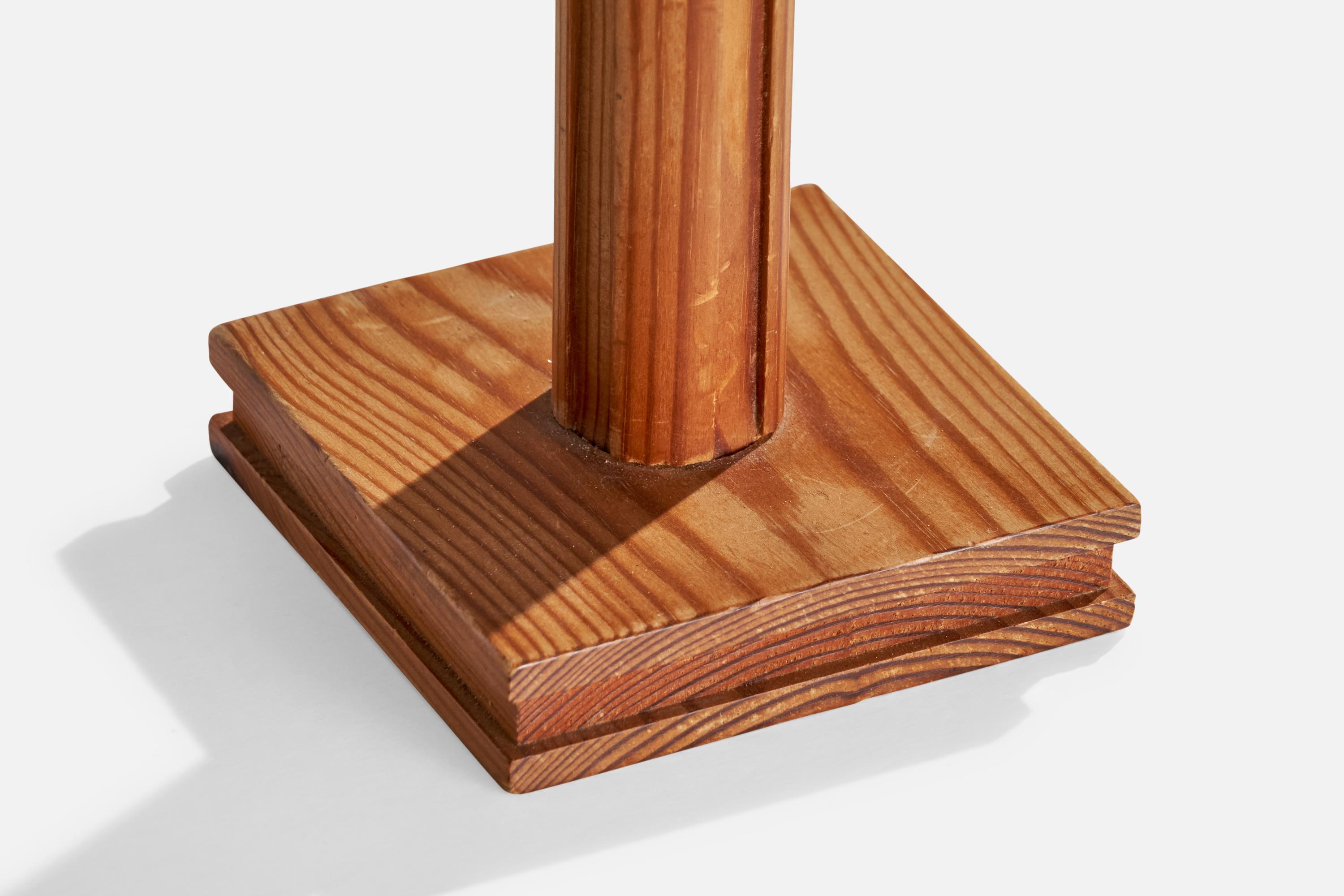 Créateur suédois, lampes de table, pin, Suède, années 1970 en vente 2