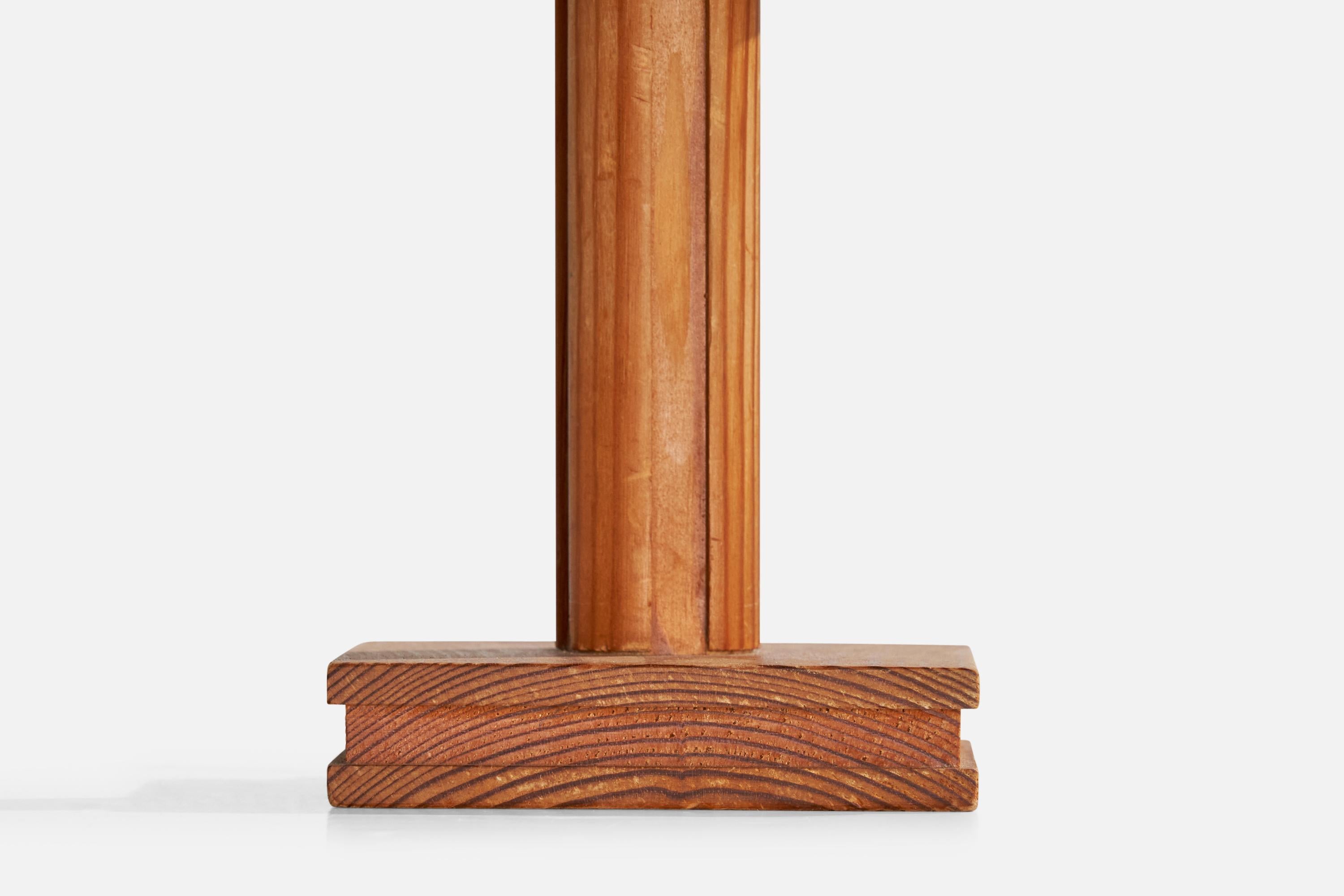 Créateur suédois, lampes de table, pin, Suède, années 1970 en vente 3