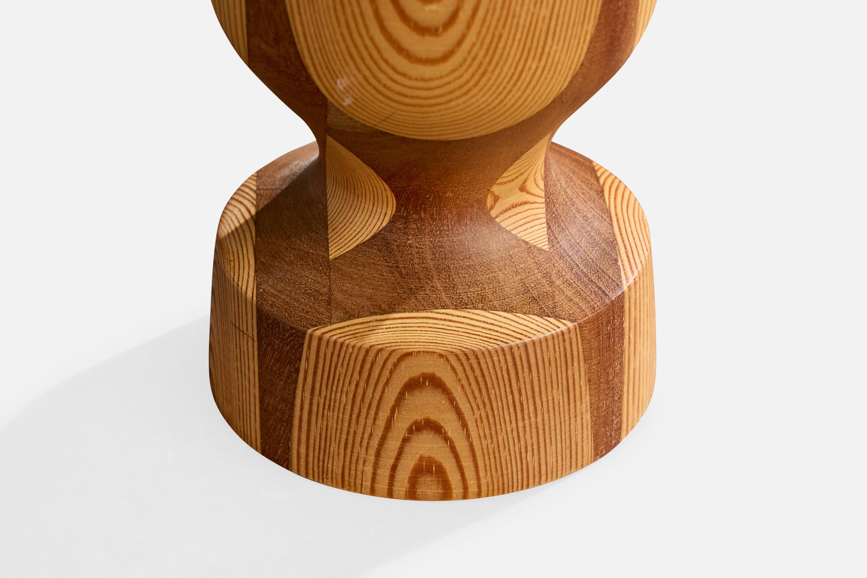 Swedish Designer, Table Lamps, Pine, Teak, Parchment, Sweden, 1970s For Sale 3