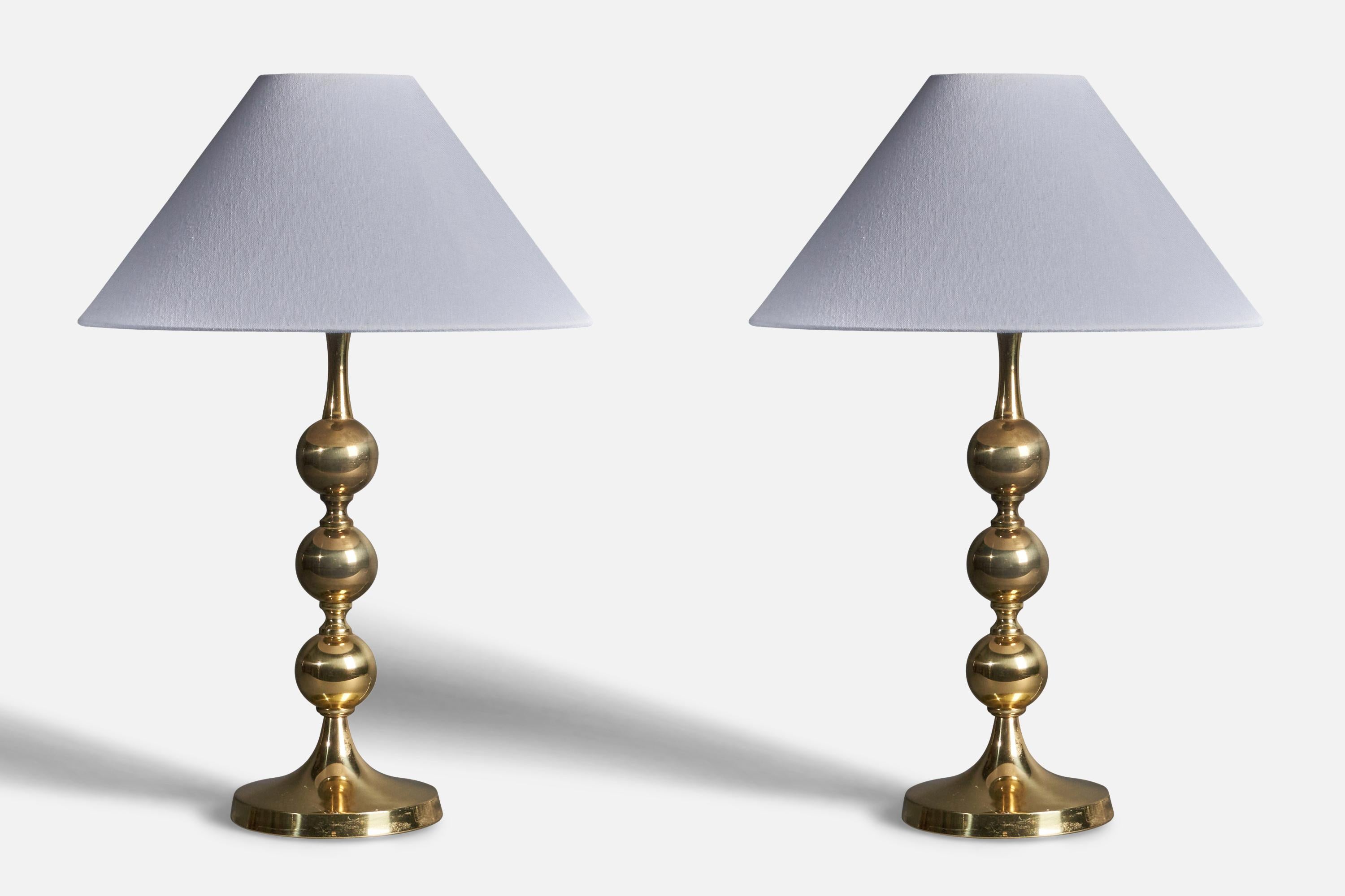 A pair of table lamps, designed and produced by Aneta, Sweden, 1970s. Sold without lampshades.

Other designers of the period include Hans Agne Jakobsson, Paavo Tynell, Josef Frank, Lisa Johansson-Pape, and Hans Wegner.