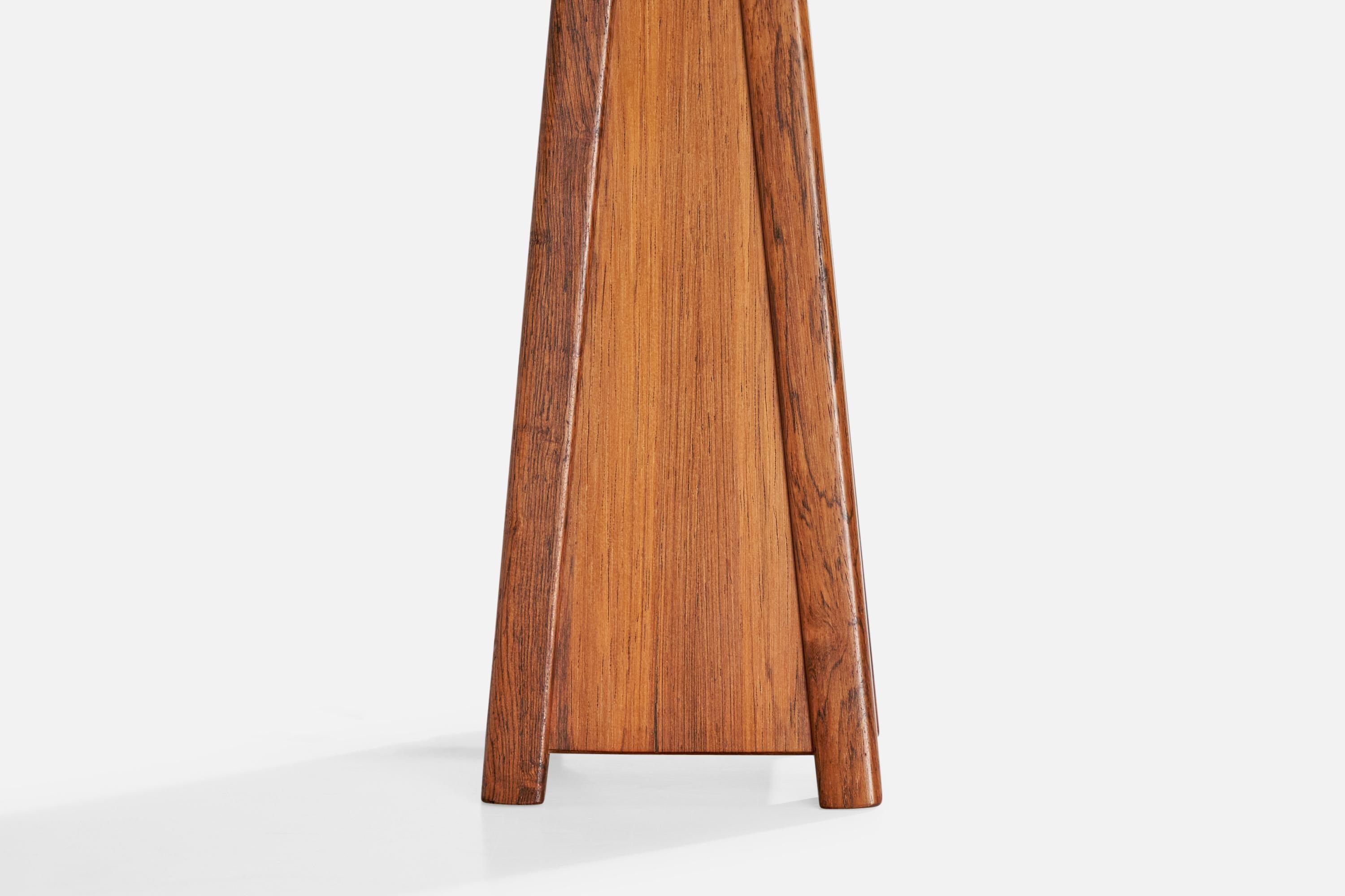 Swedish Designer, Table Lamps, Rosewood, Brass, Sweden, 1950s For Sale 5