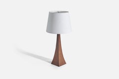 Lampade da tavolo di design svedese, quercia macchiata, Svezia, anni '50
