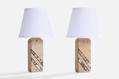 Egon Jakobsson, Table Lamps, Stone, Sweden, 1990s