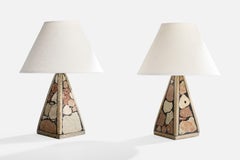 Egon Jakobsson, Table Lamps, Stone, Sweden, 1990s