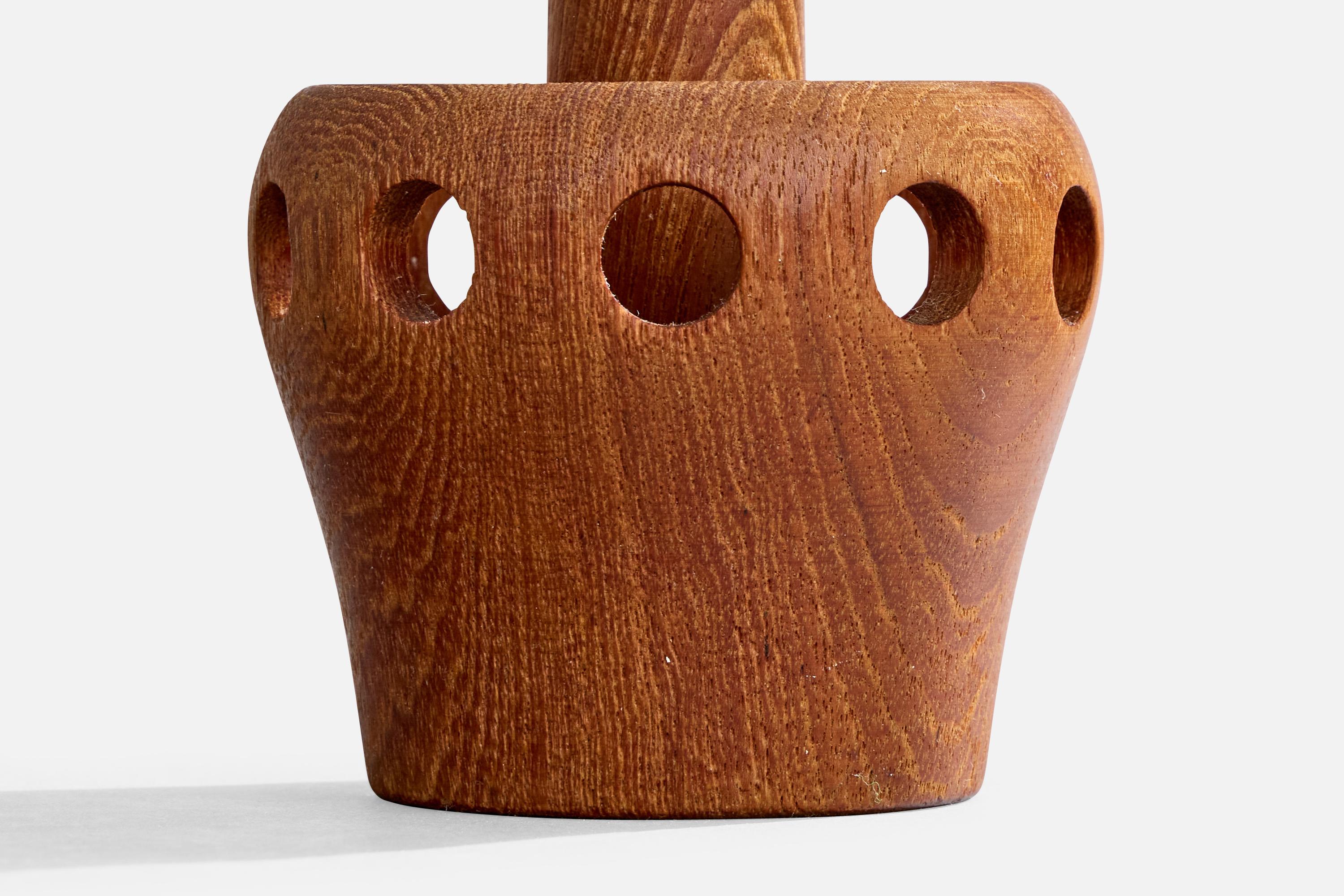 Swedish Designer, Table Lamps, Teak, Sweden, 1950s For Sale 2
