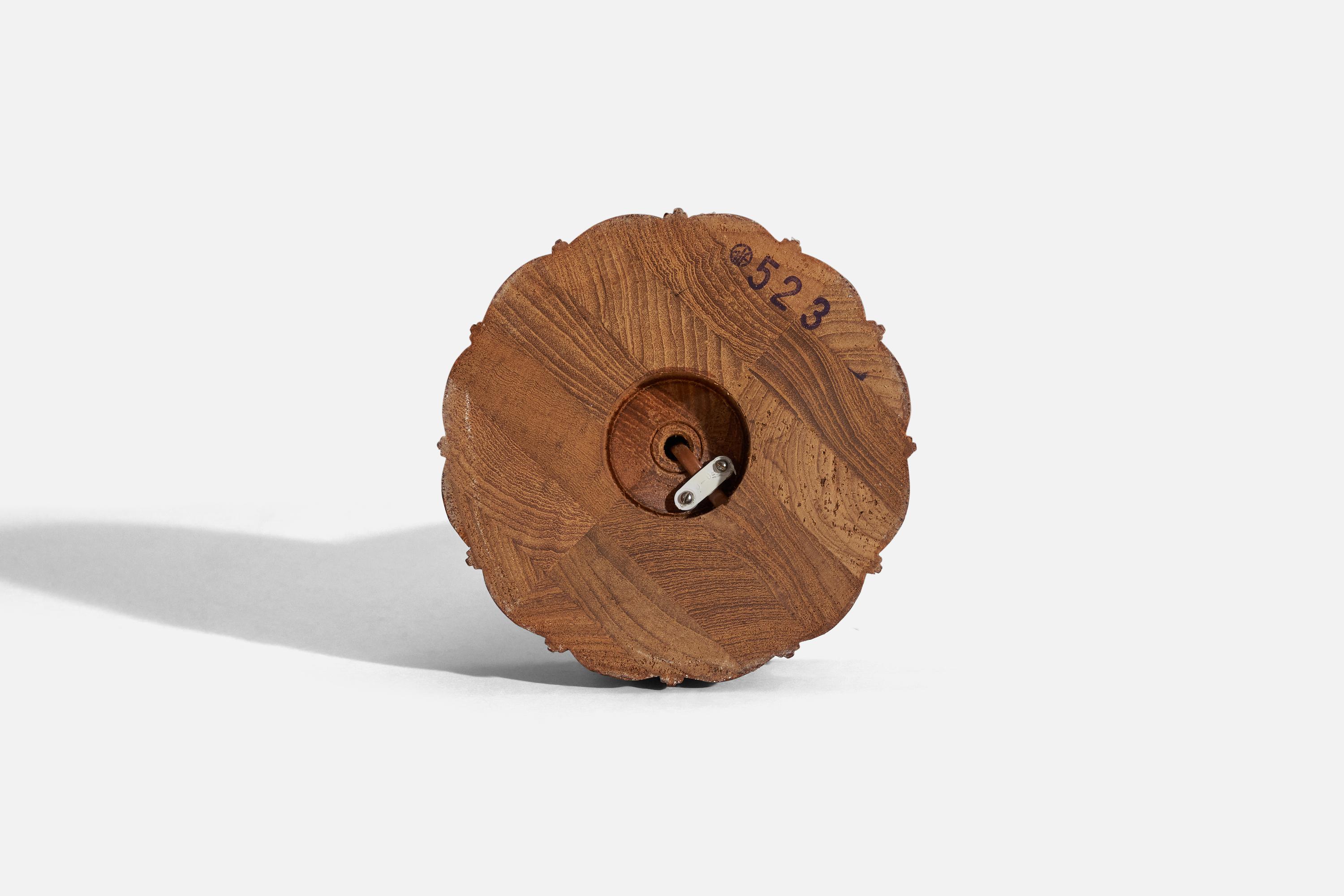 Schwedischer Designer, Tischlampen, Teakholz, Schweden, ca. 1960er Jahre im Angebot 1