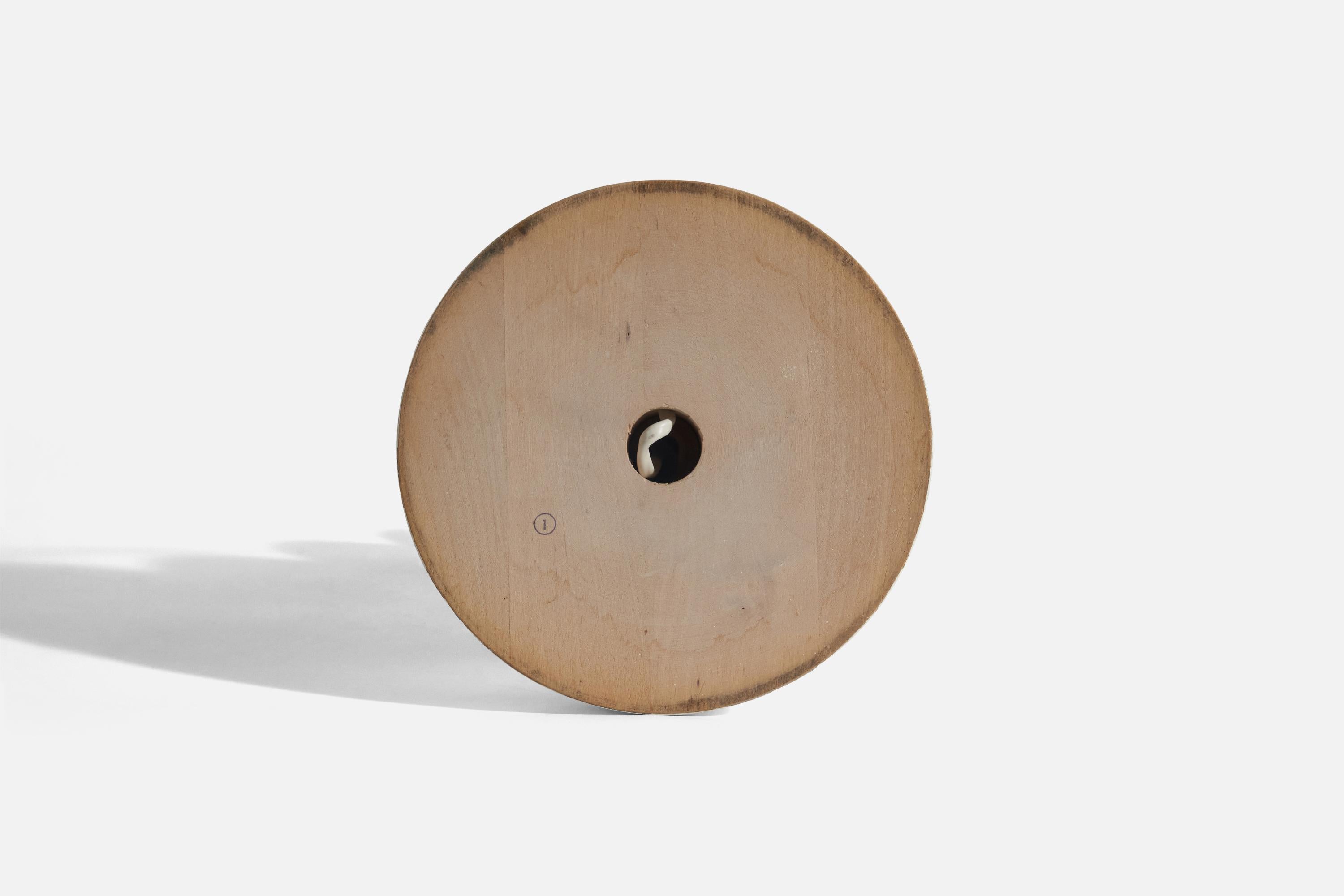 Swedish Designer, Table Lamps, WhiteLacquered Wood, Sweden, 1960s For