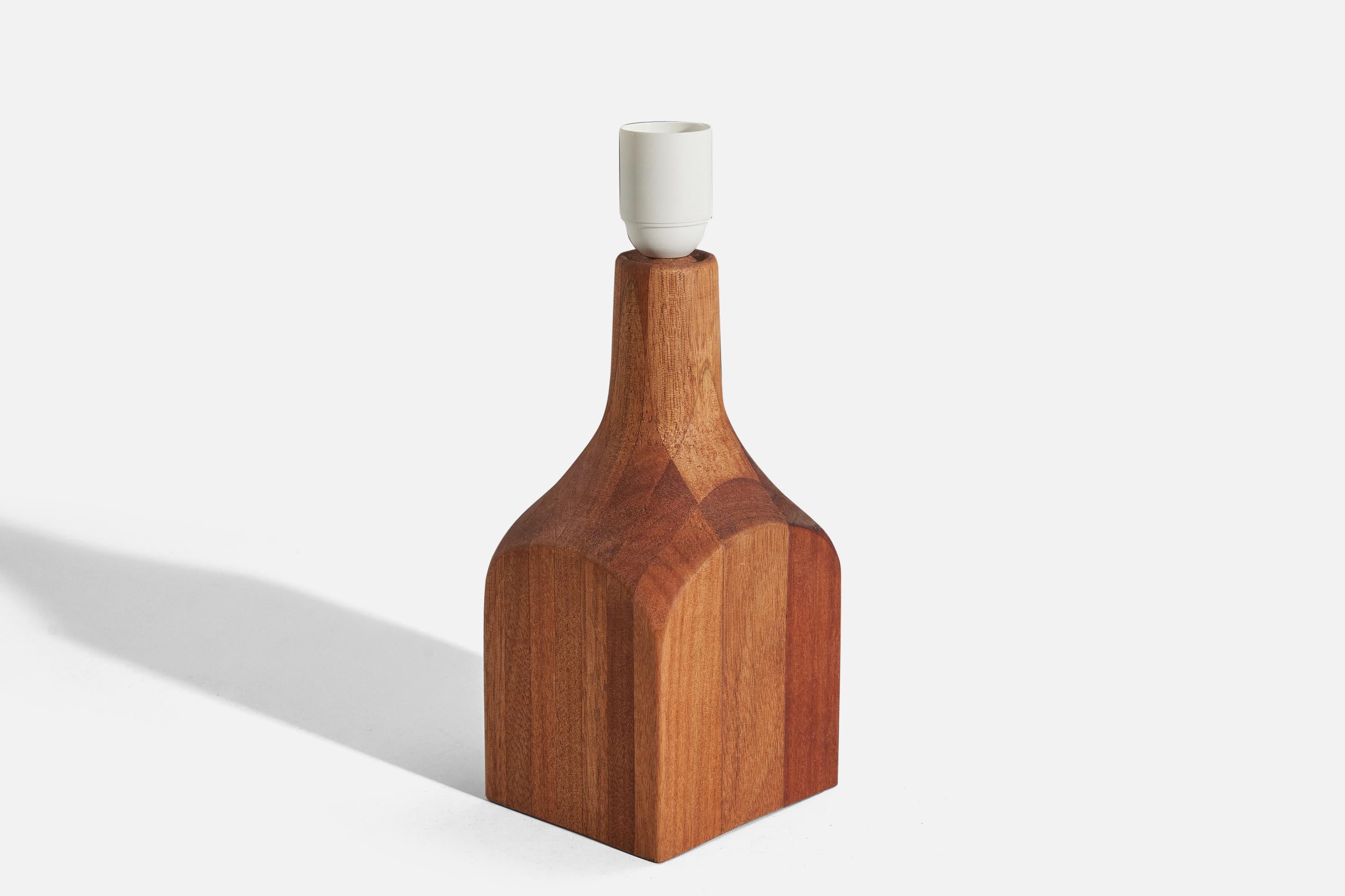 Late 20th Century Swedish Designer, Table Lamps, Wood, Sweden, c. 1970s