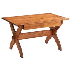 Schwedischer Designer, Tisch, Kiefernholz, Schweden, 1920er Jahre