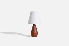 Schwedische Designerin, Tischlampe aus Teakholz, Schweden, 1960er Jahre
