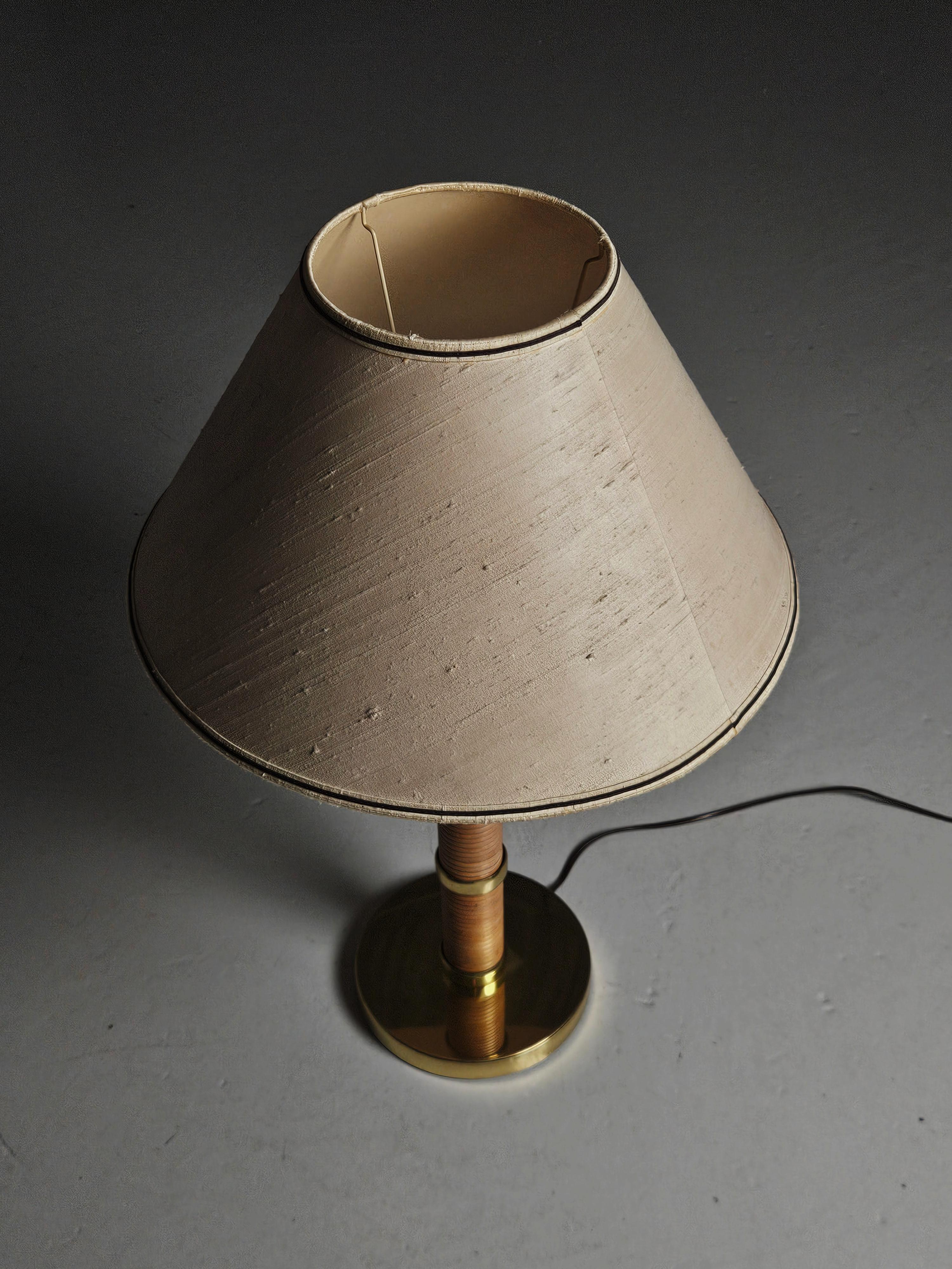 Scandinave moderne Lampe de table de style uchiwa par Miranda AB, années 1960
