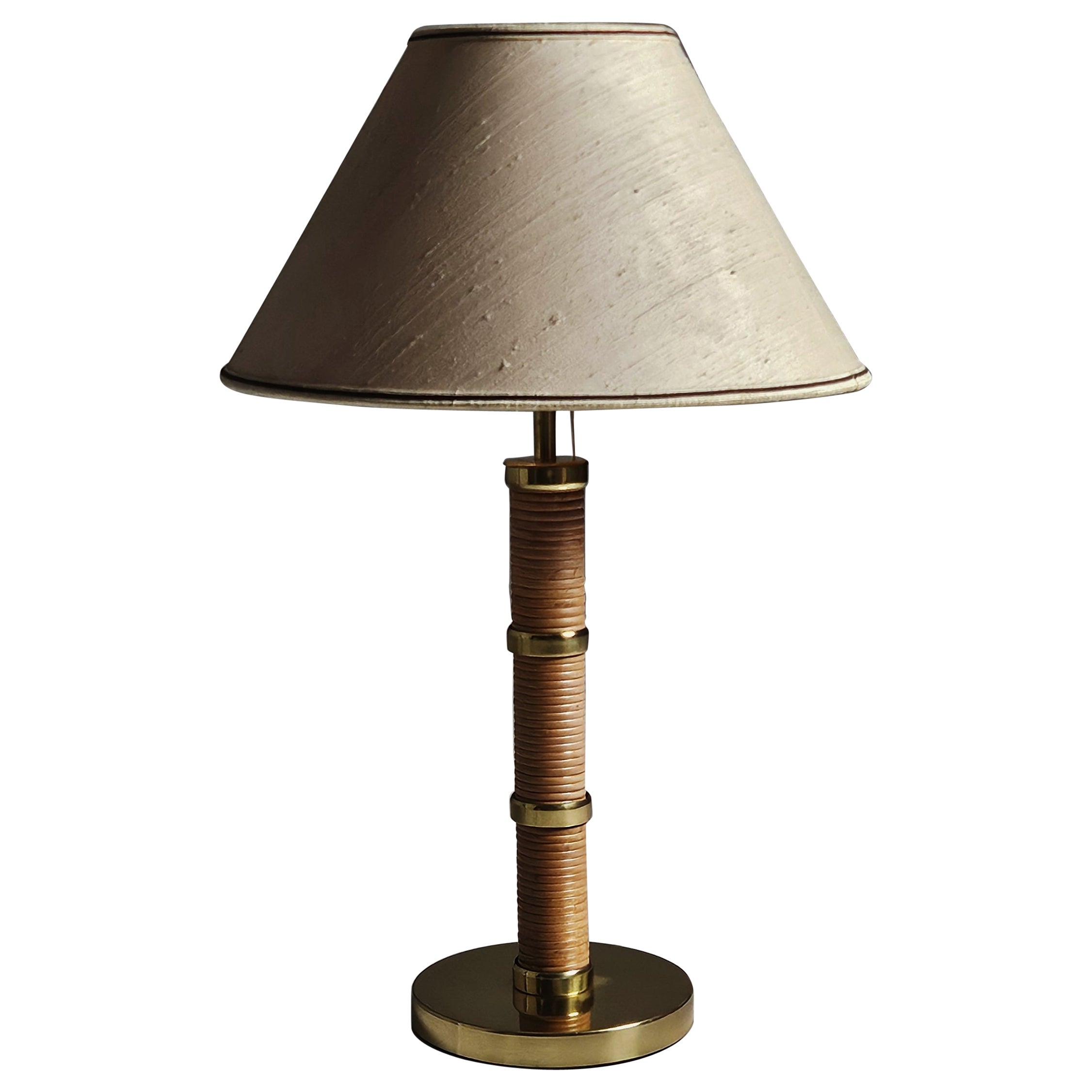 Lampe de table de style uchiwa par Miranda AB, années 1960