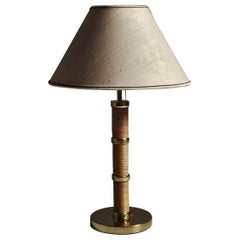 Lampe de table de style uchiwa par Miranda AB, années 1960