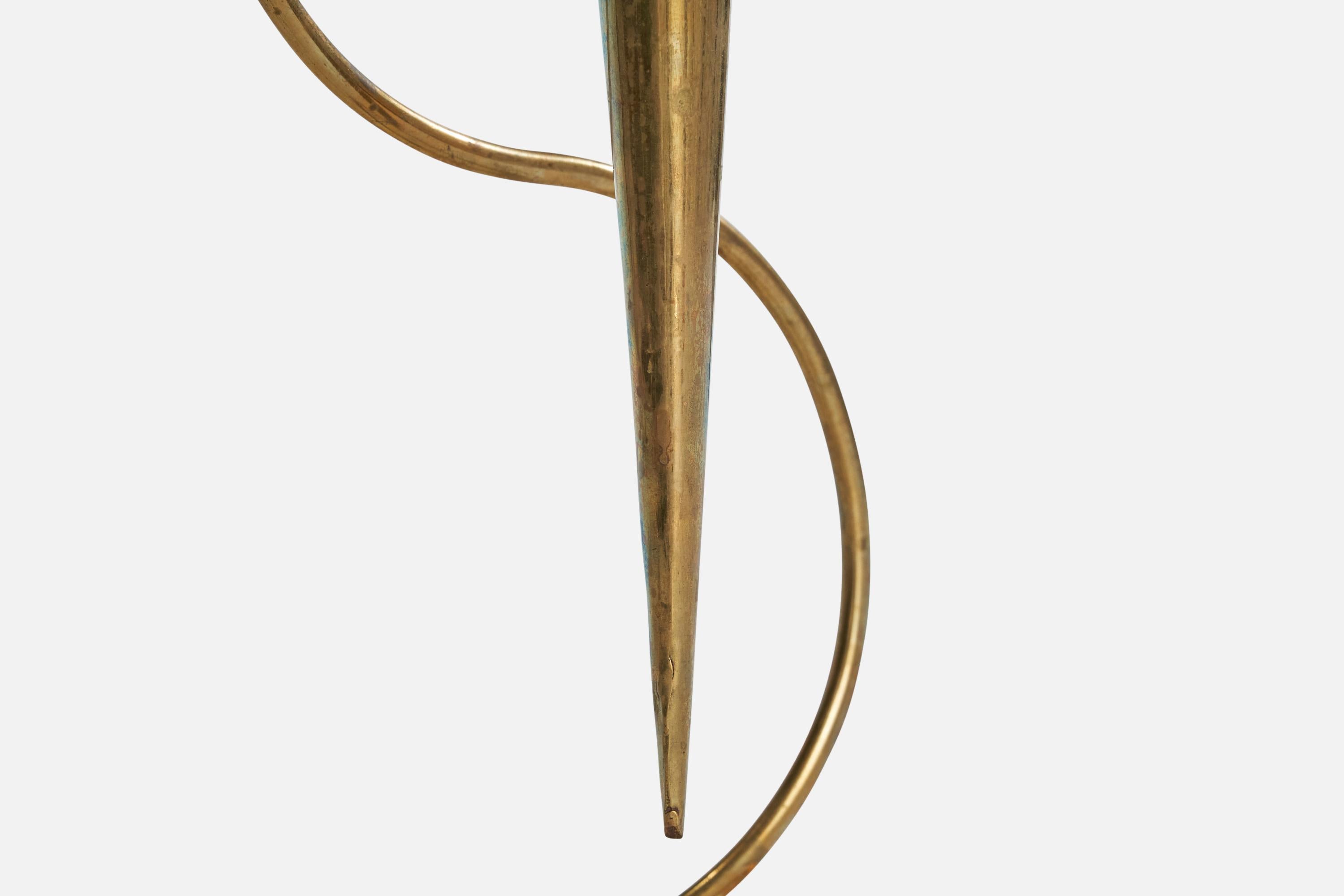 Designer suédois, vase, laiton, Suède, années 1940 en vente 3