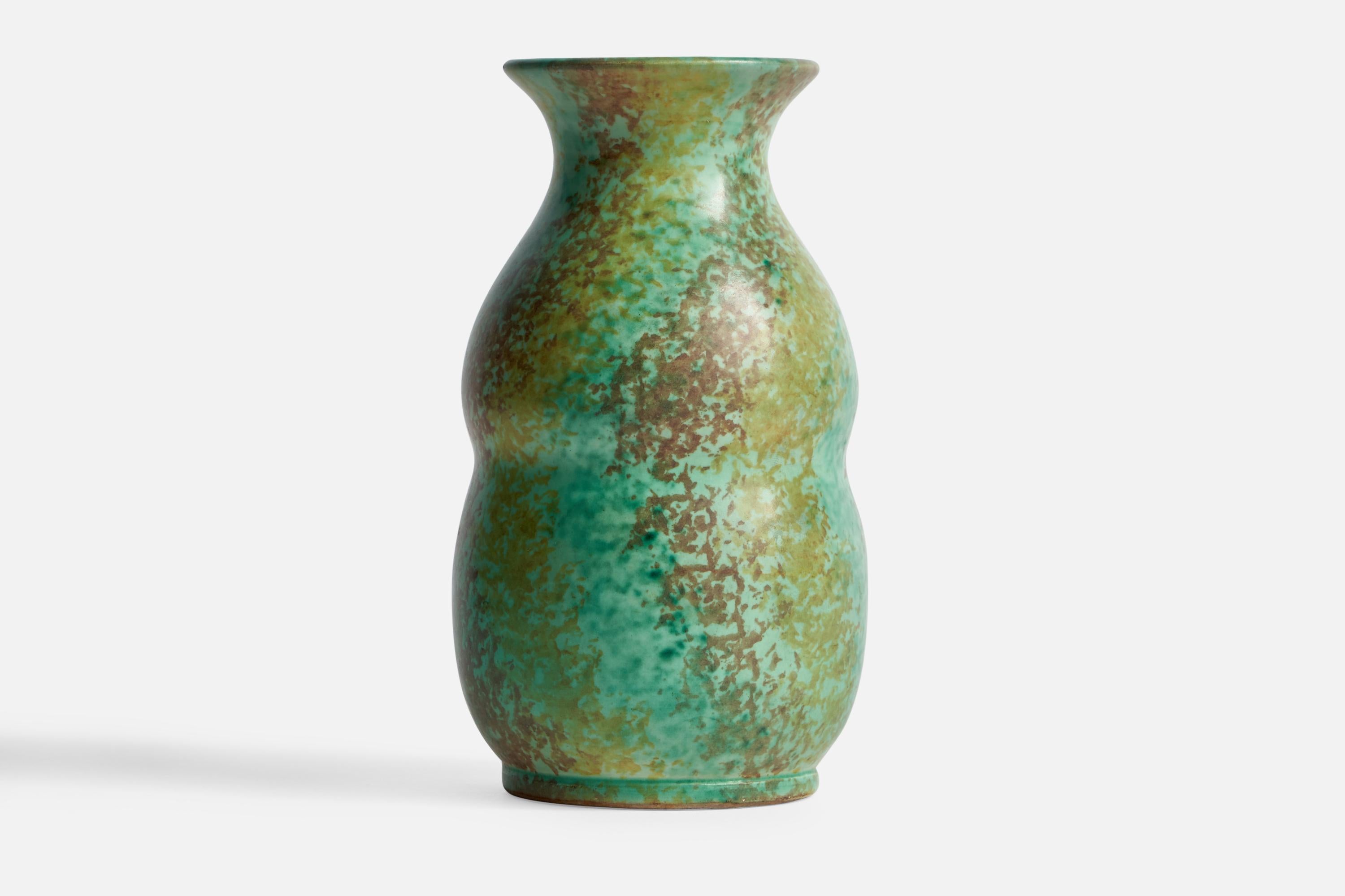 Art Nouveau Swedish Designer, Vase, Ceramic, Sweden, 1920s For Sale