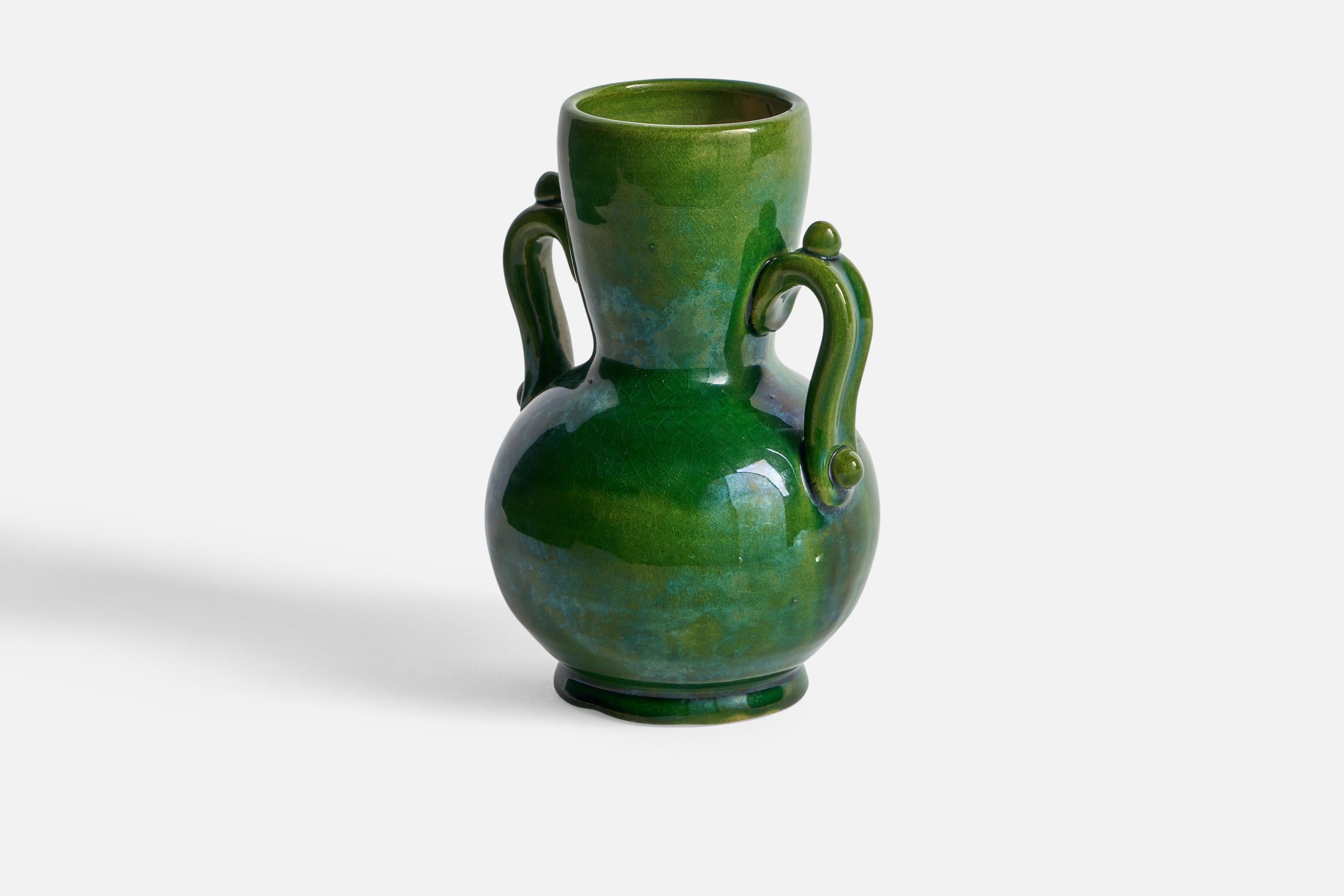 Schwedische Designerin, Vase, Keramik, Schweden, 1930er Jahre (Skandinavische Moderne)
