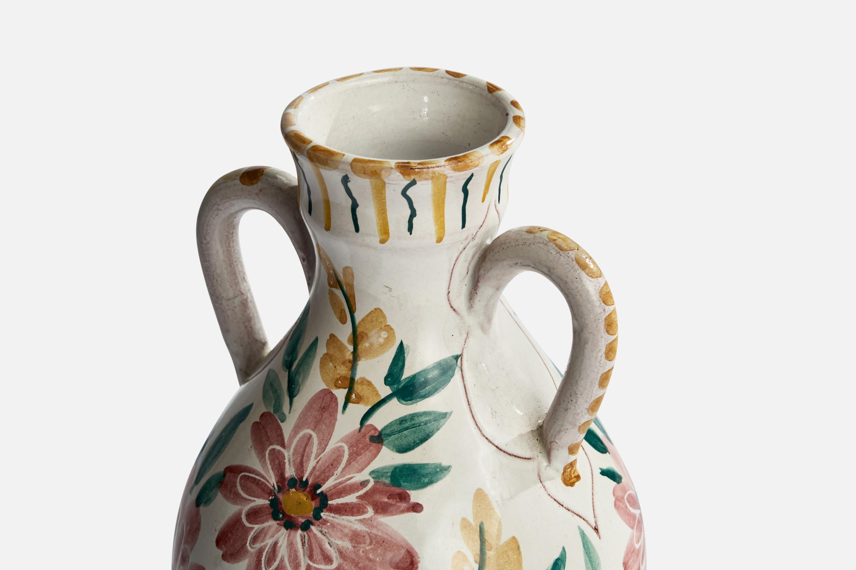 Mid-20th Century Swedish Designer, Vase, Ceramic, Sweden, 1940s For Sale