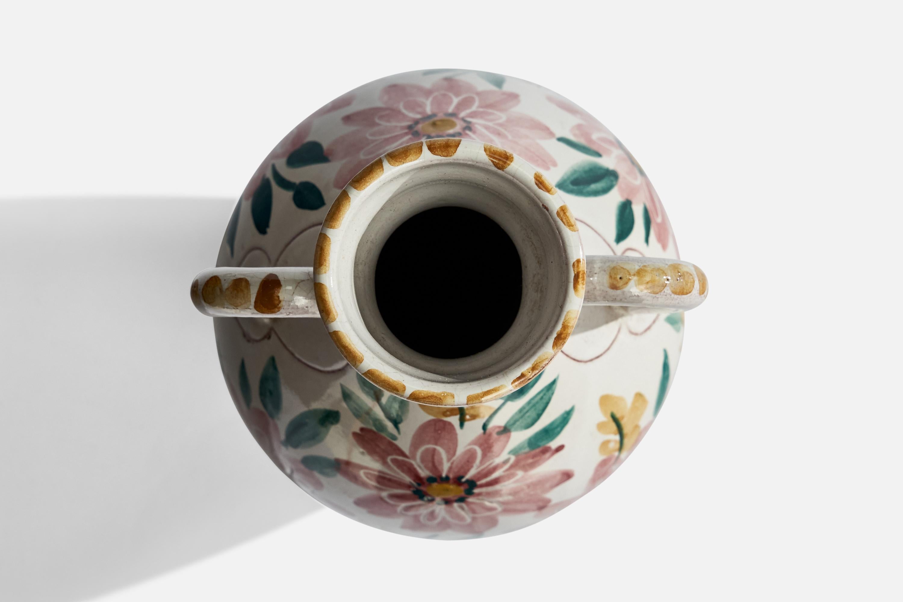 Swedish Designer, Vase, Ceramic, Sweden, 1940s For Sale 1