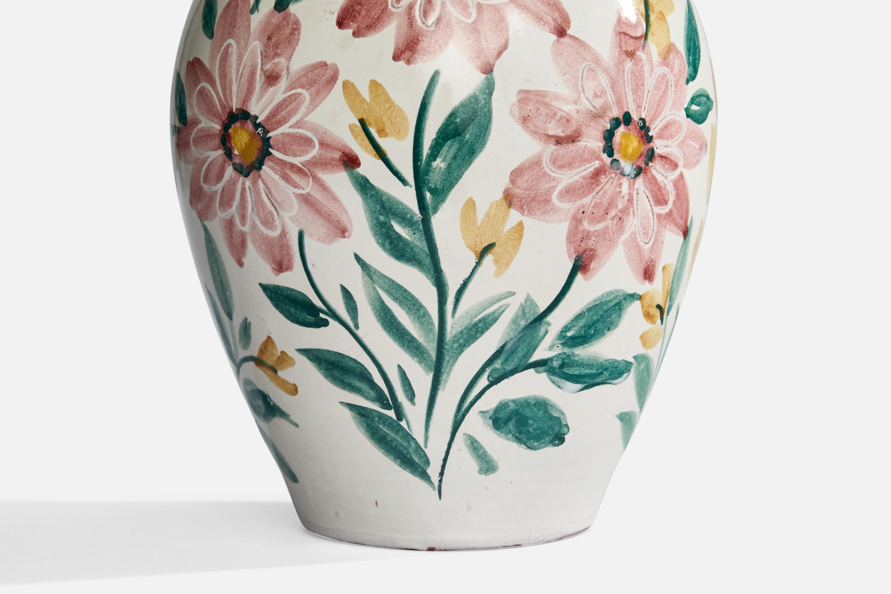 Swedish Designer, Vase, Ceramic, Sweden, 1940s For Sale 3