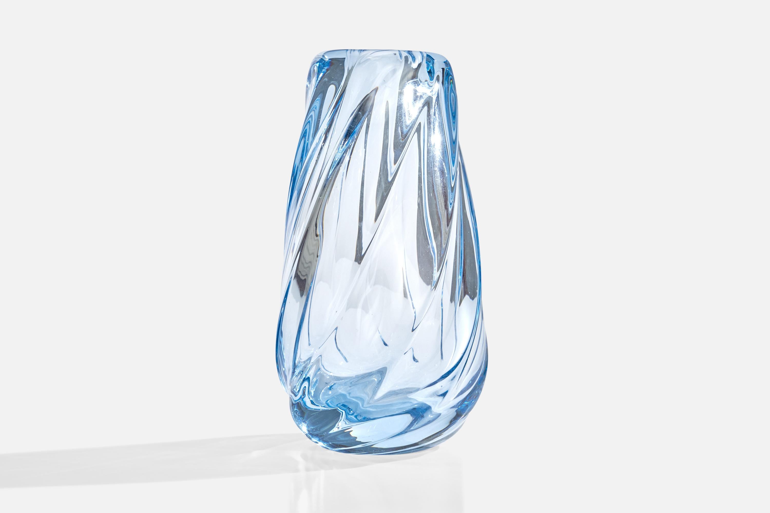 Mid-20th Century Swedish Designer, Vase, Glass, Sweden, 1940s For Sale