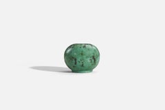 Swedish Designer, Vase, Green-Glazed Earthenware, Sweden, C. 1960s