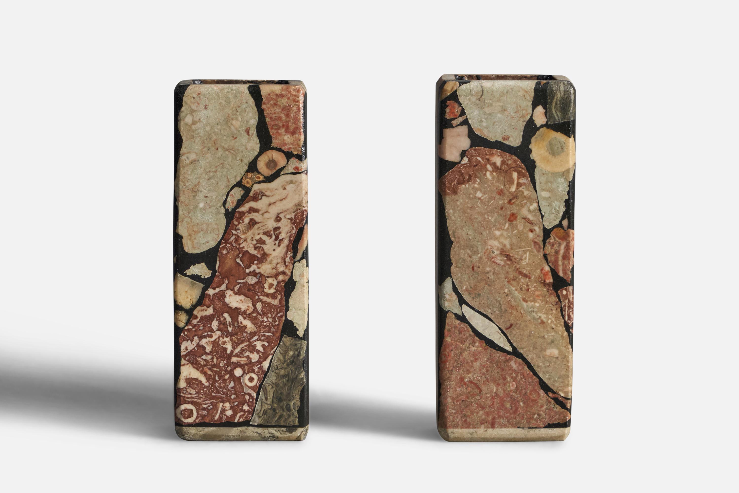 Postmoderne Créateur suédois, vases, pierre fossile, Suède, 1970 en vente