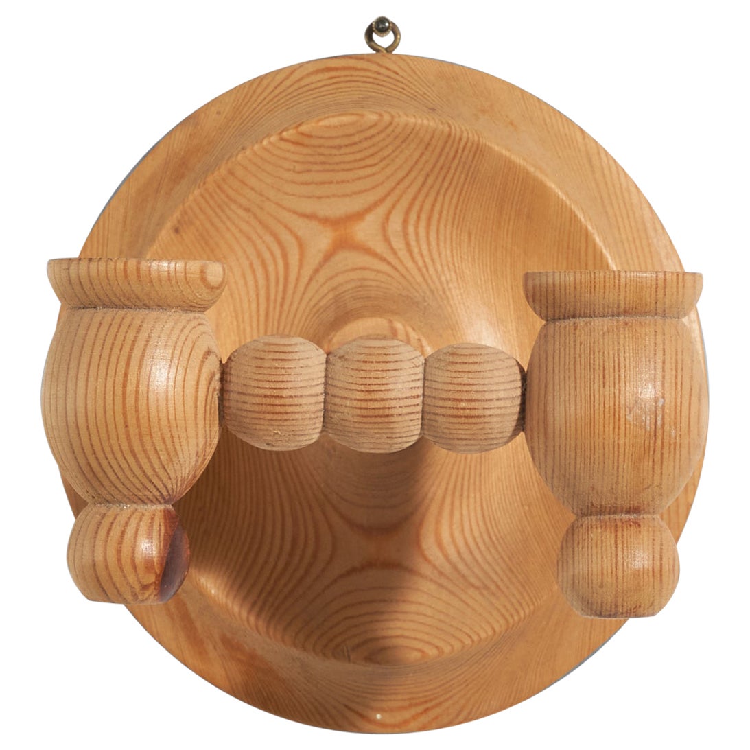 Swedish Designer, Wall Candle Holder, Pine, Sweden, 1970s