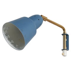 Swedish Designer, Wall Light, Brass, Lacquered Metal, Sweden, c. 1960s