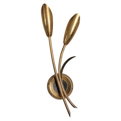 Swedish Designer, Wall Light, Brass, Metal, Sweden, 1950s