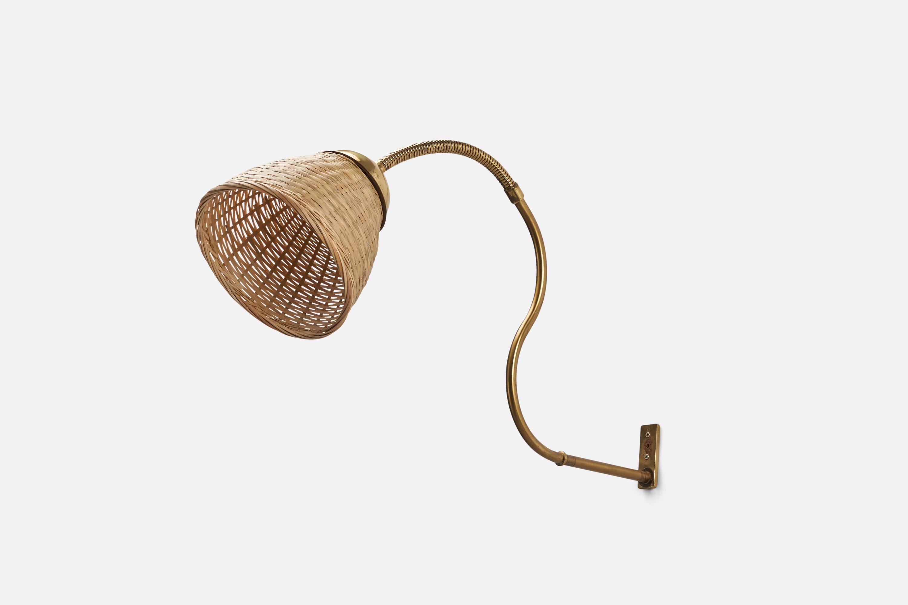 rattan wall sconce