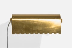 Schwedische Designerin, Wandleuchte, Messing, Schweden, 1940er Jahre
