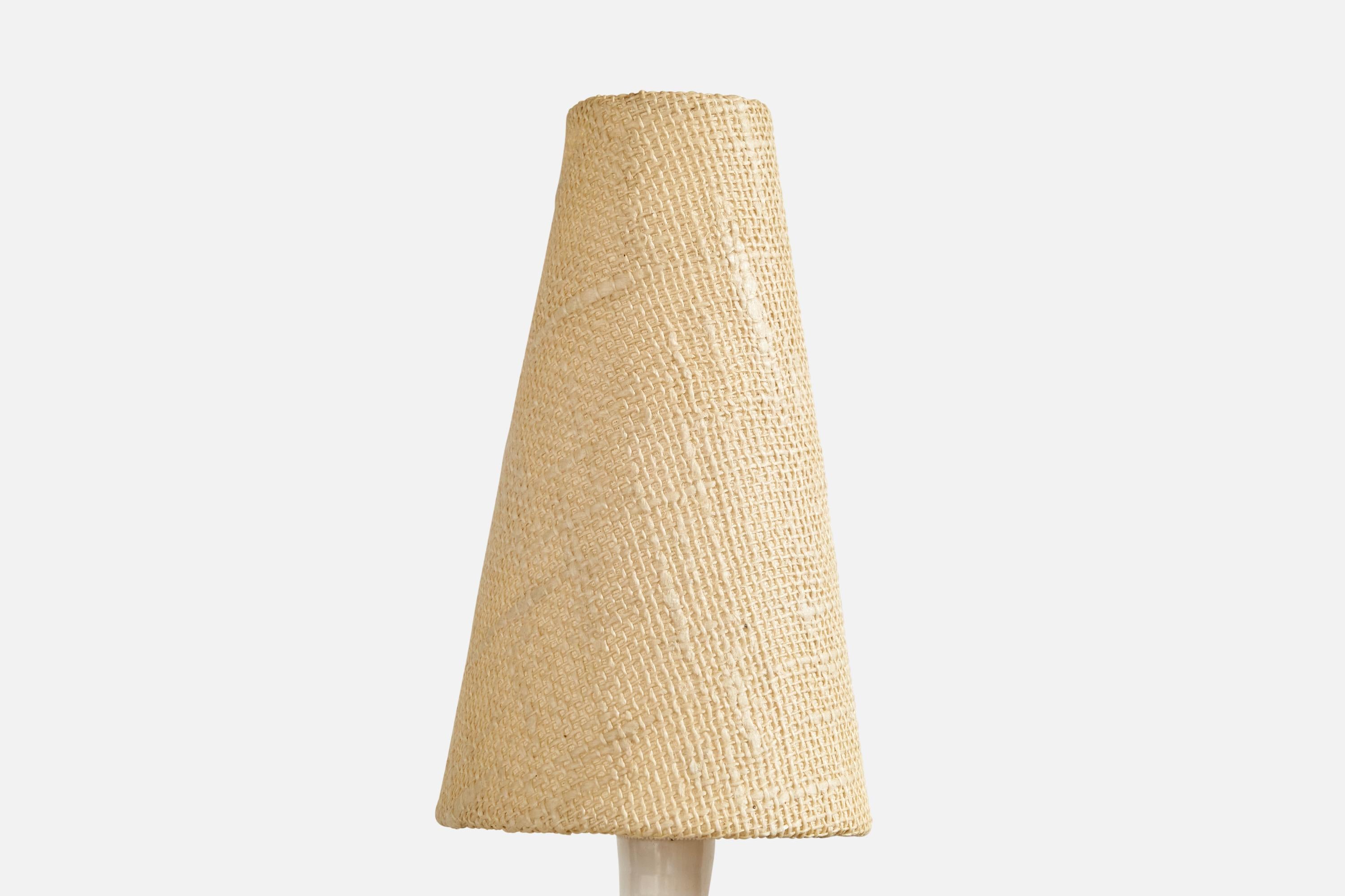 Design/One, Design-Light, laiton, teck, tissu, Suède, années 1950 en vente 1