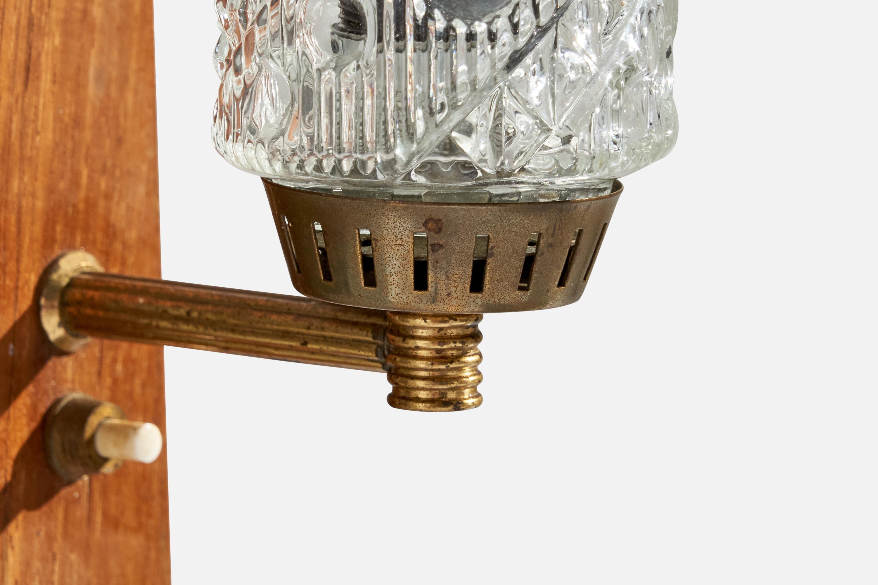 Design/One, Design-Light, laiton, teck, verre, Suède, années 1950 en vente 1