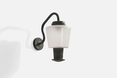 Designer svedese, lampada da parete, rame, vetro, Svezia, anni '1940