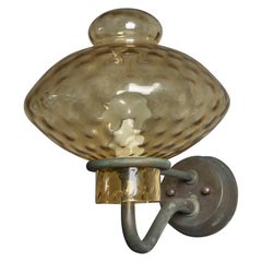 Diseñador sueco, Aplique, Cobre, Cristal, Suecia, años 40