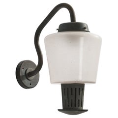 Swedish Designer, Wall Light, Copper, Glass, Sweden, 1940s