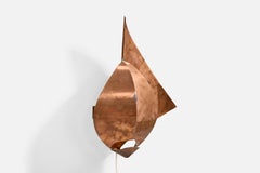 Swedish Designer, Wall Light, Copper, Sweden, 1970s