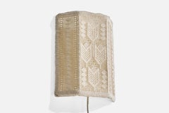 Swedish Designer, Wall Light, Fabric, Metal, Sweden, 1960s