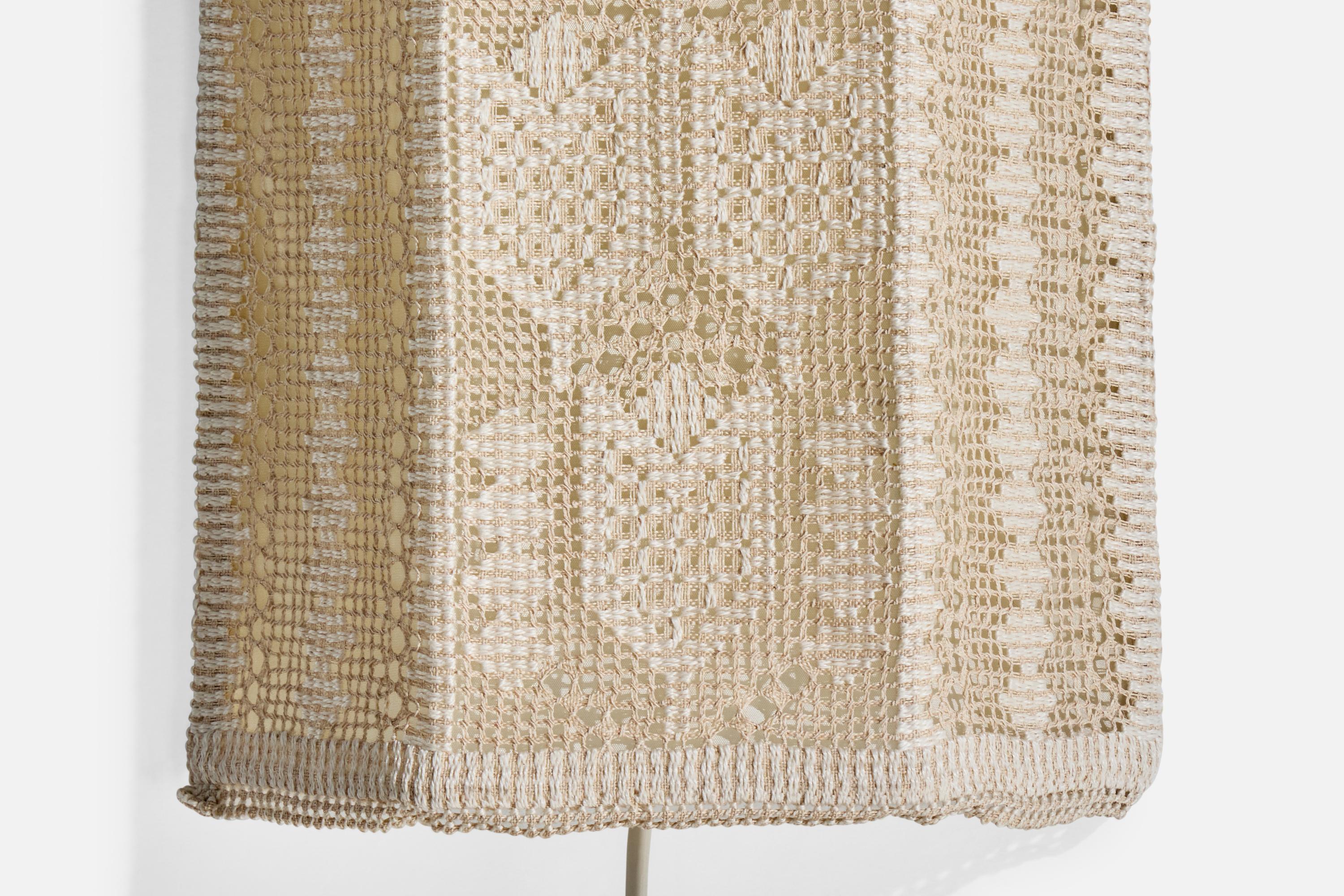Swedish Designer, Wall Light, Fabric, Metal, Sweden, 1960s For Sale 2