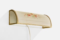 Swedish Designer, Wall Light, Fabric, Sweden, 1940s