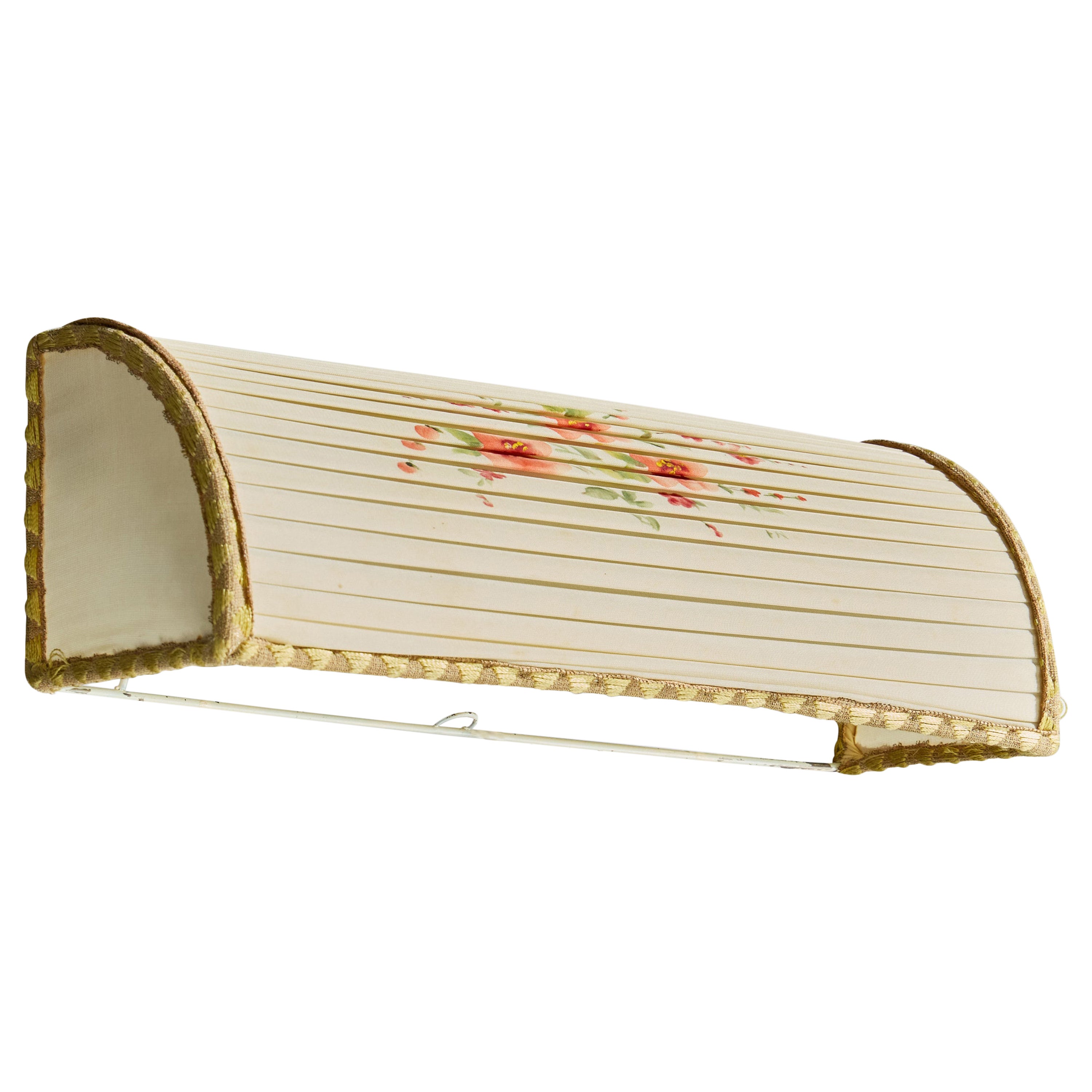 Swedish Designer, Wall Light, Fabric, Sweden, 1940s For Sale