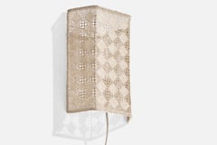 Swedish Designer, Wall Light, Fabric, Sweden, 1960s