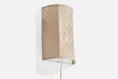 Swedish Designer, Wall Light, Fabric, Sweden, 1960s