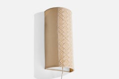 Swedish Designer, Wall Light, Fabric, Sweden, 1960s