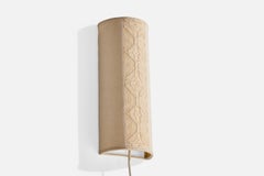 Swedish Designer, Wall Light, Fabric, Sweden, 1960s