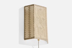 Swedish Designer, Wall Light, Fabric, Sweden, 1960s