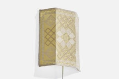 Swedish Designer, Wall Light, Fabric, Sweden, 1960s